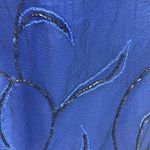 Vtg Beaded Gown Slip Dress Blue 12 Prom Whimsigoth Formal Goth Cassandra Stone Photo 5