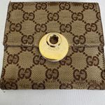 Gucci  Vintage Eclipse GG‎ Canvas Compact Wallet with dust bag Photo 2