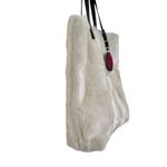 Maison Atia Faux Fur Tote Bag White Photo 3