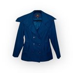 Miss Sixty  ☻︎ Wool Double Breasted Pea Coat w/ Stitch Detail ☻︎ Aegean Blue ☻︎ S Photo 14