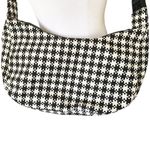 Baggu  Medium Crescent Bag in Black & White Pixel Gingham Photo 2