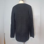 Tommy Hilfiger  black v-neck cable knot long sleeve sweater top shirt woman’s XL Photo 2