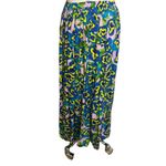 ASOS  swim cover up skirt high slits pansy print Sz 2 Photo 3