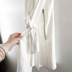 Alice + Olivia  Katie Sleeveless Crossback Strap Wrap Mini Dress White 10 Photo 6