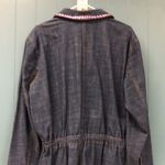 Denim & Co. 1x Lightweight denim‎ drawstring top shacket lilac stones plus size Blue Photo 7