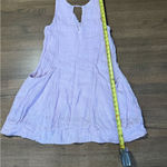 Free People  Smooth Sailing Dress Gauzy Beach 100% Linen Lilac- Size Medium Photo 2