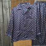 Silk Diamond Piped Edge Pajama Set XXL Red Photo 2