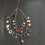 Free People 🍀Gold Charm Necklace with Multicolor Accents Photo 2