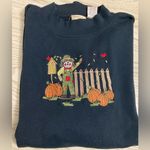 Mountain Lake  Black Long Sleeve Tee with Fall Design Photo 0