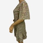 Love Riche  Boho Chic Women’s Sz M Ruffle Dress Mini Button Front Floral Crochet Photo 5
