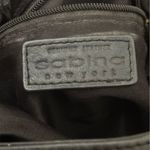 Sabina New York Grunge Style Leather Shoulder Bag Black Photo 3