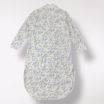 H&M  Floral Cotton Button-Up Midi Shirt Dress Size S Purple‎ Cream Photo 7