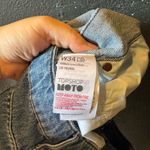 Topshop Women’s Moto Hayden Dark Wash Boyfriend Jeans with Frayed Edges Photo 4