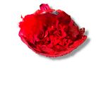 Wide Brim Church Kentucky Derby Dress Hat Red Silver Glitter Butterflies Train Photo 2