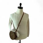 Abercrombie & Fitch A&F Cream Cable Knit‎ Sweater Long Sleeve Classic Y2K Photo 1