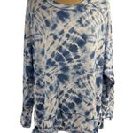 The Sweatshirt Project Tunic Top Shirt Tie Dye Blue White Size 1X Photo 0