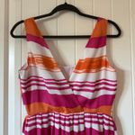 Jack by BB Dakota Jack Jamband‎ Wave Dress Striped Sleeveless Fit & Flare Pink Orange 4 Photo 4