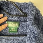 LL Bean Jacket Womens Large‎ Full Zip Fleece Sherpa Lined Warm Cozy Outdoors Blue Photo 3