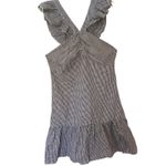 Romeo + Juliet Couture Gingham Ruffle Strap Dress Black White Sleeveless‎ Mini Summer Casual Photo 1