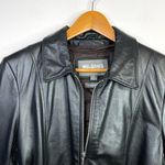 wilson's leather  2000s Black Belted Thinsulate Short Trench Coat Jacket womens L Photo 1