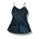 Jezebel Black Lace Satin Chemise Babydoll Top Shirley 999851 Size Large Photo 4