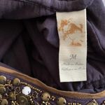 Anthropologie  Purple Boho Embellished Top Medium Tassels  RARE FEW LOOSE THREADS Photo 7