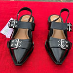Wild Fable Size 8 Peyton Double Buckle black Slingback Flats by  Photo 0