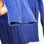 Tommy Hilfiger Vintage Y2k  Blue V Neck Cable Knit Long Sleeve Top Shirt Photo 5