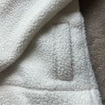 Old Navy Like New White and Navy Fleece Sweatshirt Quarter Zip Sherpa Size Small Photo 5