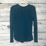 Athleta  High Serenity Criss Cross Sweatshirt In Dark Teal Modal Blend XS Photo 3