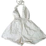 Pink Lily Cotton Linen Blend Babydoll Romper Womens Sz M Beachy Minimalist Photo 1