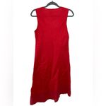 Sundance  Red Linen‎ Silk Sleeveless Asymmetrical Midi Dress Size MEDIUM Photo 1