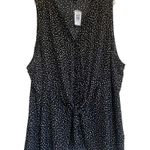 Torrid  Black White Polka Dot Blouse Tank Top Front-tie Summer Blouse 5X Photo 2
