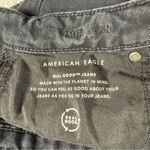 American Eagle  Black Mom Jeans Womens 12 Regular Distressed Destroyed High Rise Photo 3