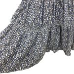 O.P.T. Cara Smocked Tiered Midi Dress Blue White Floral Small Cottagecore Boho Photo 7