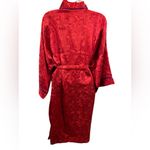 Victoria's Secret Vintage  Gold Label Womens Red Floral Kimono Tie Robe One Size Photo 2