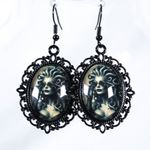 Handmade Gothic Victorian Medusa’s Seductive Gaze Black Earrings Photo 1