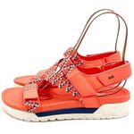 Ryka Rowana Elastic Gore Sport Sandals in Living Coral and Blue Women’s Size 9.5 Photo 4