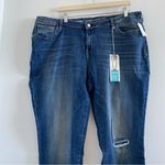 Old Navy Blue Boyfriend Straight Cropped Cuffed Hem Jeans Size 18 NEW Photo 1