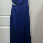 Aidan Mattox Aidan  Royal Blue Satin Dress Size 12 US $195 Photo 1