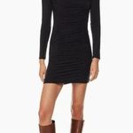 Aritzia  Wilfred Lydia Ruched Mini Dress in Black Photo 0