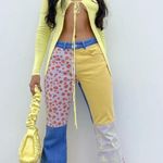 Princess Polly Flare Patchwork Jeans Photo 0