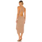 NWT Michael Costello x Revolve Ribbed Midi Dress Tan Size Small Photo 4