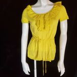 Calvin Klein  Yellow Ruffle Blouse (PS) Photo 2