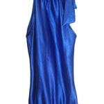 Be cool  neck bow tie blue deep blouse Photo 8