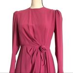Vintage 80s Pink Victorian Maxi Wrap Dress With Union Label Size 8 Photo 12