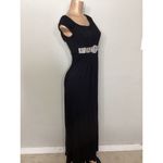 New. SKY black maxi dress with diamond belt. Small. Normally $298 Photo 3