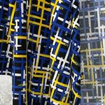 Kasper Blue & Yellow Plaid Lightweight Shrug Blazer - Size Small - 3/4 Sleeve Photo 2