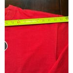 Disney Mickey & Friends Cropped Crew Neck Red Sweatshirt Mickey Face Appliqué L Photo 2