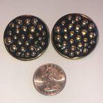 Fernando Originals Elegant Black Gold Tone Clip On Earrings Photo 1